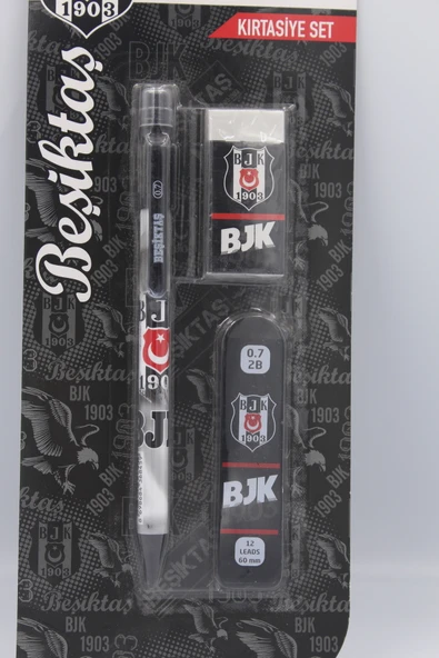 Beşiktaş 3 Lü Kirtasi̇ye Seti̇ Wersati̇l Uçlu Kalem 1 Adet Uç 1 Adet Si̇lgi̇ - Resim 2