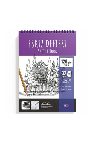 Thinkbook Eskiz Serisi A4 64 Sayfa Eskiz Defteri