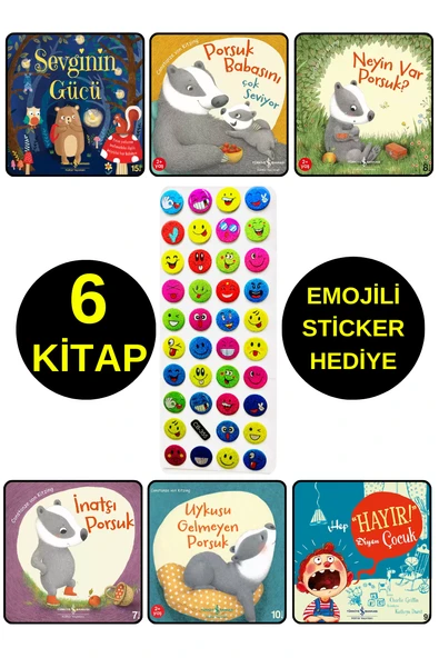 EMOJİLİ  STİCKER HEDİYE  - OKUL ÖNCESİ RESİMLİ KİTAPLAR  - SEVGİNİN GÜCÜ -PORSUK  SERİSİ - HAYIR ürün görseli