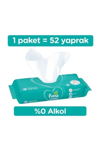 Prima Temiz Ve Ferah Islak Mendil 9 Paket 468 Yaprak Islak Mendil - Resim 3