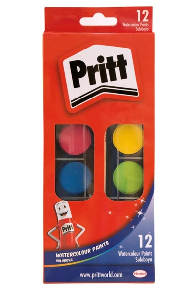 Pritt Sulu Boya Büyük Boy 12 Renk Sulu Boya