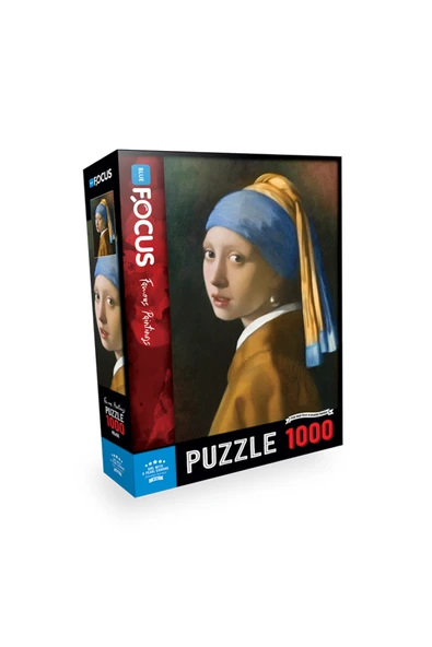 Blue Focus 1000 Parça Puzzle - Inci Küpeli Kız (GİRL WITH A PEARL EARRİNG)