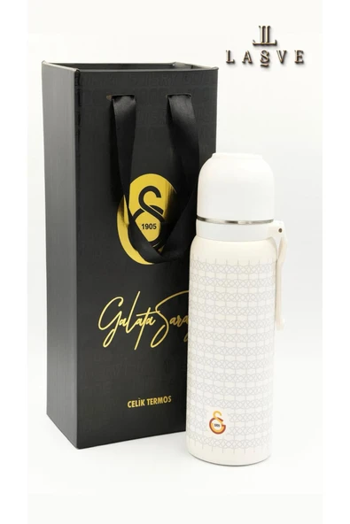 Galatasaray LİSANSLI 650ML YENİ SEZON ÇELİK TERMOS BARDAKLI ÖZEL KUTULU - 2