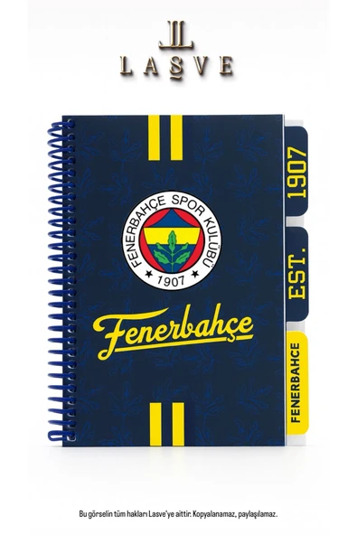 Fenerbahçe LİSANSLI SPİRALLİ PLANLAYICI BLOKNOT AYRACLI KARTON KAPAK FENERBAHCE YENİ SEZON