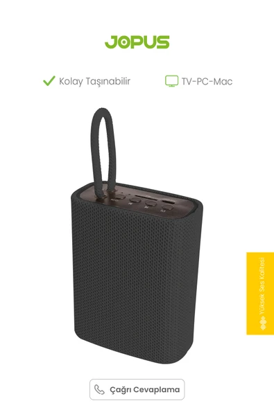 Jopus Stereo Ses Bass Radyolu Çoklu Bağlantılı Kablosuz Bluetooth Hoparlör Libra - 11