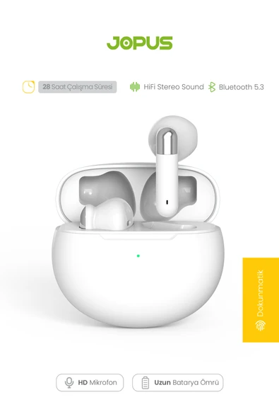 Jopus Kaliteli Mikrofonlu Stereo Ses Extra Bass Bluetooth Kulaklık Pods Tetra - 4