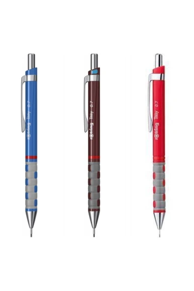 Rotring Tikky Versatil Kalem 0.7 Mavi Bordo Kırmızı ürün görseli 1