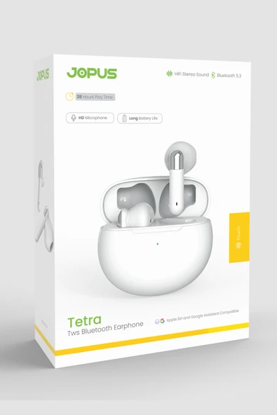 Jopus Kaliteli Mikrofonlu Stereo Ses Extra Bass Bluetooth Kulaklık Pods Tetra - 2