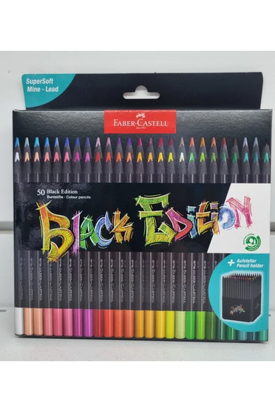 Faber Castell kuru boya Black Edition 50 renk ürün görseli 1