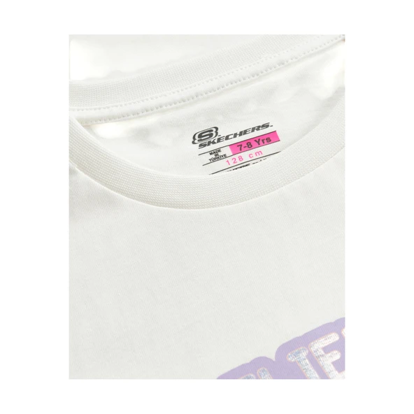 Graphic Tee G Short Sleeve Büyük Kız Çocuk Beyaz Takım SK241034-102 - Resim 6