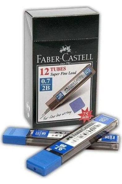 Faber Castell Ezg - Min Süper Fine Lead 2b 75 Mm 0.7 Mm Versatil Kalem Ucu (1 PAKET 12 TÜP)