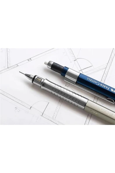 AyrStore Faber-Castell TK Fine Vario LÜX Versatil Kalem, 0.5 mm, Indigo, Ayarlanabilir Metal Uç, Sertlik - Resim 6