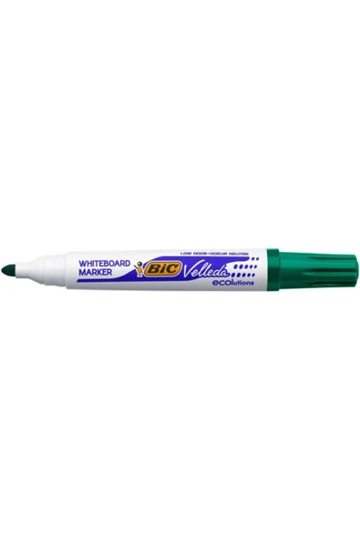 Bic Velleda 1701 Eco Yuvarlak Uç Beyaz Tahta Kalemi Yeşil (12 Li Kutu) 904940 - Resim 4