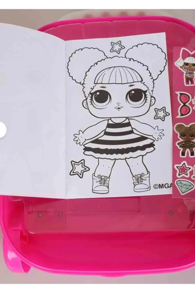 L.O.L. SURPRISE Lisanslı L.o.L Surprıse Çek Çek Çantalı Boyama Seti ve 4 Adet 16 Sayfalık Boyama Kitabımız Hediye.! - 4