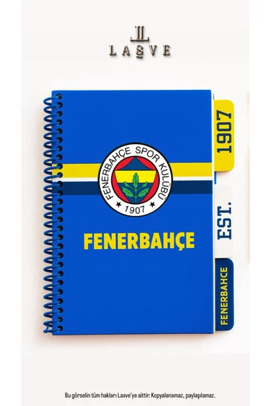 Fenerbahçe YENİ NESİL LİSANSLI FENERBAHCE SPİRALLİ PLANLAYICI BLOKNOT AYRACLI KARTON KAPAK YENİ SEZON