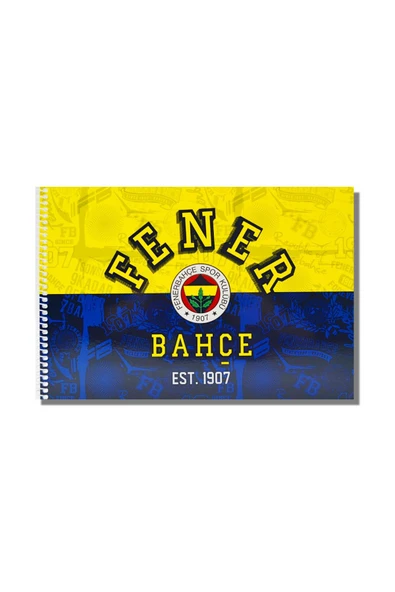 Fenerbahçe 17x24 15 Yaprak Karton Kapak Spiralli Resim Defteri 3 Adet - 4