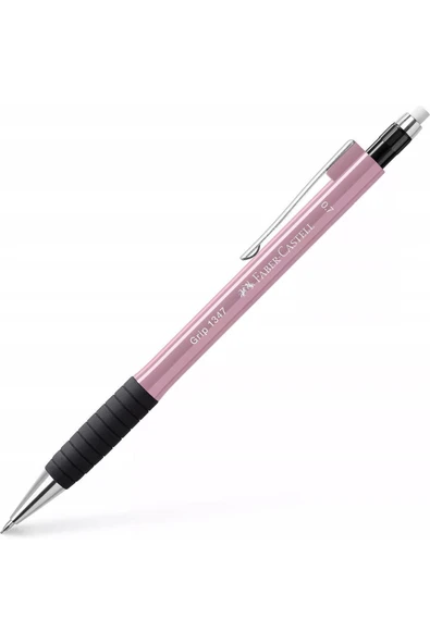 Faber Castell Versatil Kalem, 1347, 0,7 mm, Pembe Gövde, Kırılmaz Uç, Uzun Silgi, Ergonomik Tasarım, Metal Uç