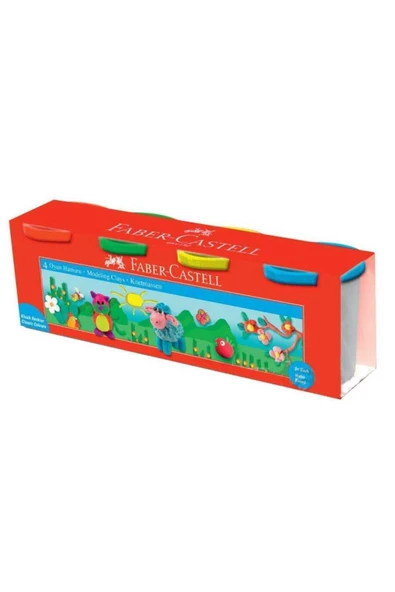Faber Castell 4 Renk Klasik Renk Oyun Hamuru - 3