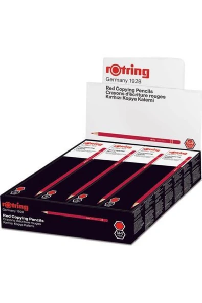 Rotring Kırmızı Kopya Kalemi 12 Li Set - Resim 2