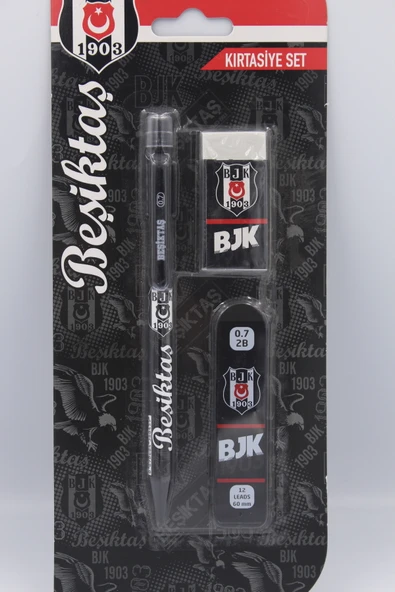 Beşiktaş 3 LÜ KIRTASİYE SETİ 1 ADET WERSATİL KALEM 1 ADET UÇ 1 ADET SİLGİ - Resim 3