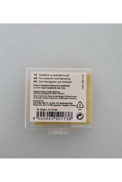 Faber Castell Faber-Castell Ilk Silgim Plastik Kutulu Renkli Hamur Silgi Sarı (3 Adet) - 2