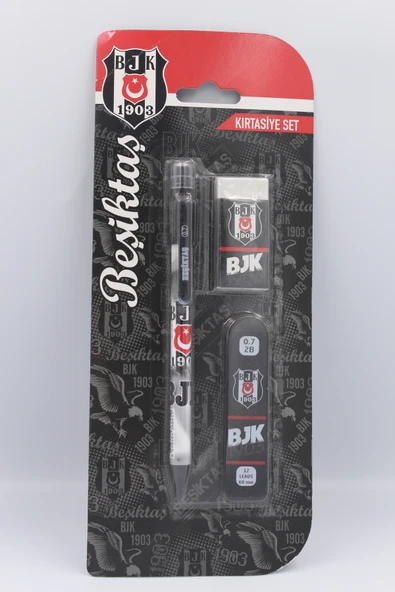 Beşiktaş 3 Lü Kirtasi̇ye Seti̇ Wersati̇l Uçlu Kalem 1 Adet Uç 1 Adet Si̇lgi̇ ürün görseli 1