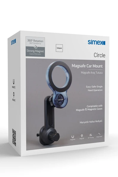 Simex Magsafe Petege Takmali Mıknatıslı Telefon Tutucu ST-204 Circle - 3