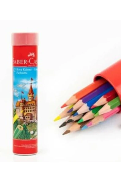 Faber Castell Kuru Boya 709293 12'li Teneke Kutu