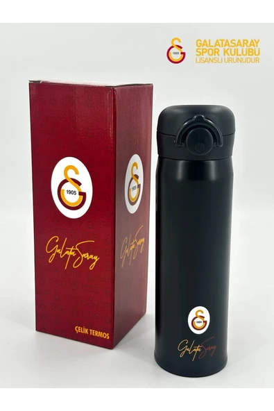 Galatasaray LİSANSLI ORİJİNAL YENİ SEZON GALATASARAY ÇELİK TERMOS MUG 500 ML