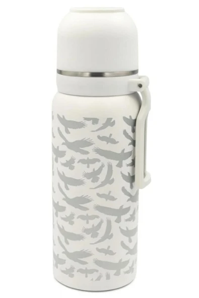 Beşiktaş Lisanslı 650ML YENİ SEZON Çelik Termos Bardaklı Kutulu ve Tikky Versatil Kırmızı Uçlu Kalem 3'Lü - 2