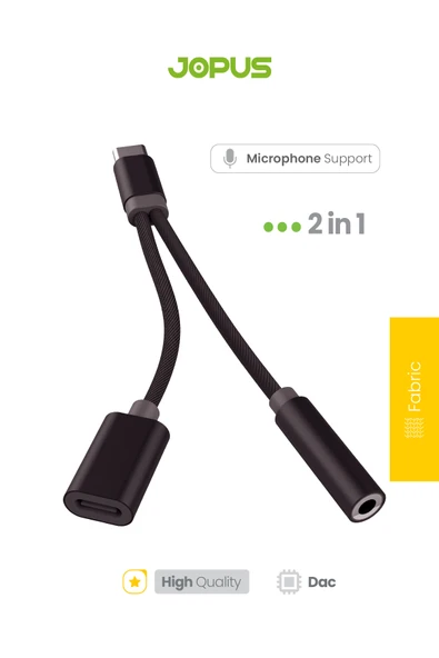 Jopus Type C Şarj ve Kulaklık Çoklayici DAC JO-TY10 - 3