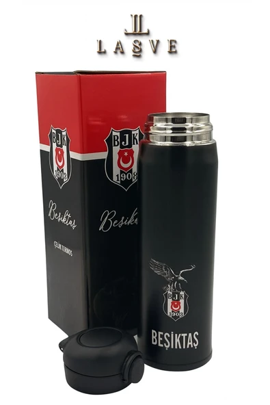 Beşiktaş ÖZEL SERİ LİSANSLI ÇELİK TERMOS KİLLİTLİ KAPAK 500ML YENİ SEZON - 3