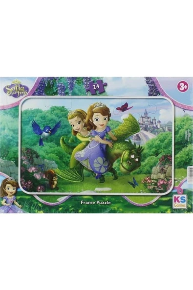 Ks Games Sofia Frame Puzzle/Yapboz 24 Parça 3+ Yaş ve Sezgi Store Cetvel - 2