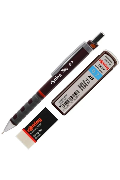 Rotring Tıkky Rd 4c Lıne Bordo 0,7 mm Uç Versatil Kalem Seti - 2