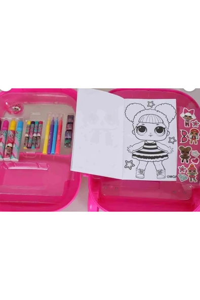 L.O.L. SURPRISE Lisanslı L.o.L Surprıse Çek Çek Çantalı Boyama Seti ve 4 Adet 16 Sayfalık Boyama Kitabımız Hediye.! - 2