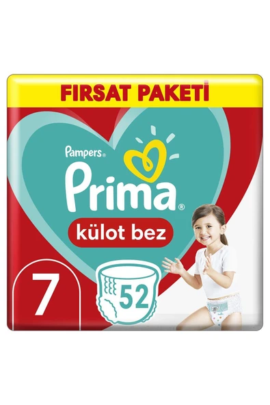 Prima Külot Bebek Bezi Fırsat Paketi 7 Beden 52 Adet
