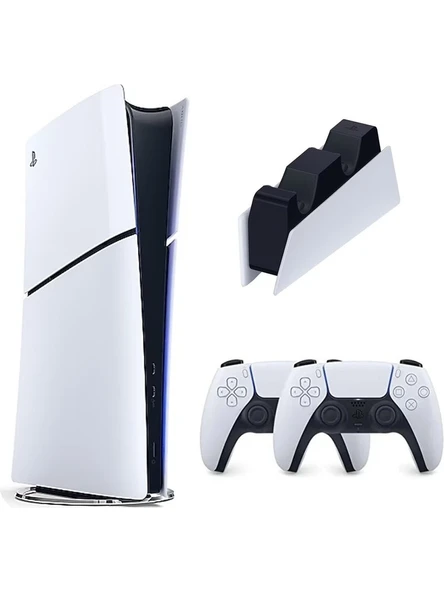 Sony Playstation 5 Slim İthalatçı Garantili + 2.Dualsense + Şarj İstasyonu Dijital