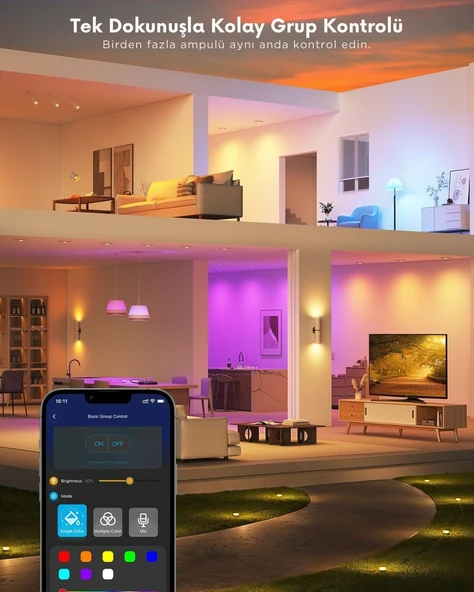 Govee RGBWW GU10 Akıllı Ampul 400 Lümen - 2'li Paket B600D3C1 - 4