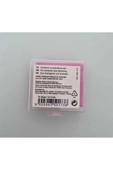 Faber Castell Faber-Castell Ilk Silgim Plastik Kutulu Renkli Hamur Silgi Pembe (1 Adet) - 3