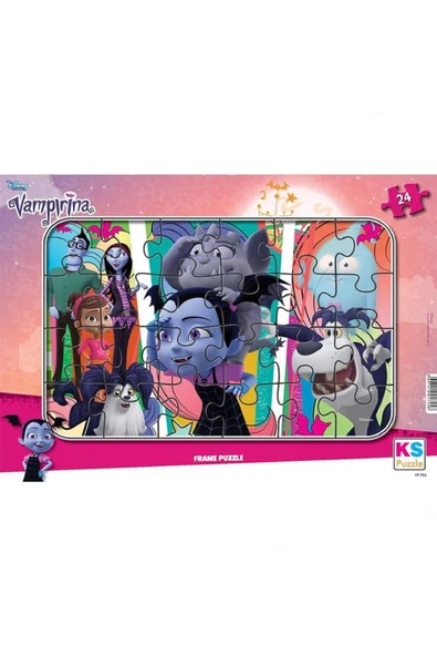 Ks Games Vampirina Frame Puzzle/Yapboz 24 Parça 3+ Yaş ve Sezgi Store Cetvel - 2