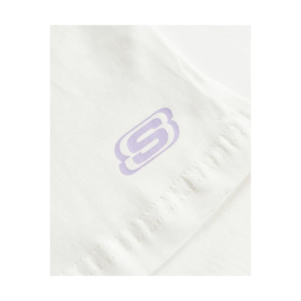 Graphic Tee G Short Sleeve Büyük Kız Çocuk Beyaz Takım SK241034-102 - Resim 7