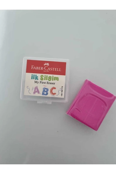 Faber Castell Faber-Castell Ilk Silgim Plastik Kutulu Renkli Hamur Silgi Pembe (1 Adet)
