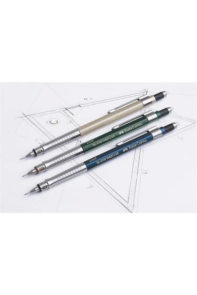 AyrStore Faber-Castell TK Fine Vario LÜX Versatil Kalem, 0.5 mm, Indigo, Ayarlanabilir Metal Uç, Sertlik - Resim 7