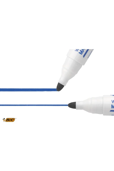 Bic Tahta Kalemi Yuvarlak Uçlu Velleda Mavi 1701 06 - 12'li Paket - 5