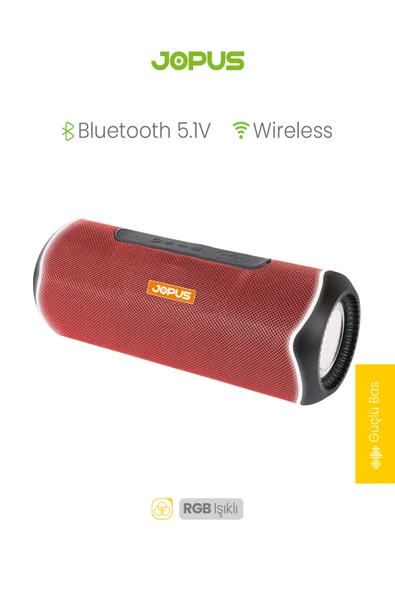 Jopus Aux USB Girişli Çoklu Kablosuz Bağlantılı Bluetooth Hoparlör Spiffy - 4
