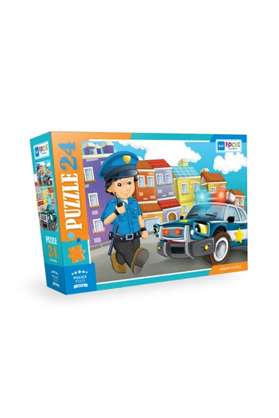 Blue Focus 24 Parça Puzzle - Polis (Police)