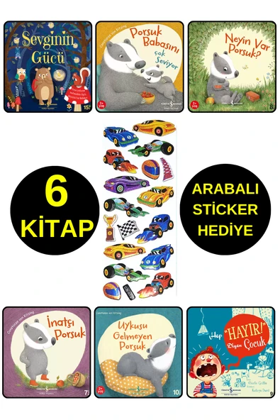 ARABALI STİCKER HEDİYELİ - OKUL ÖNCESİ RESİMLİ KİTAPLAR  - SEVGİNİN GÜCÜ - PORSUK SERİSİ - HAYIR ürün görseli