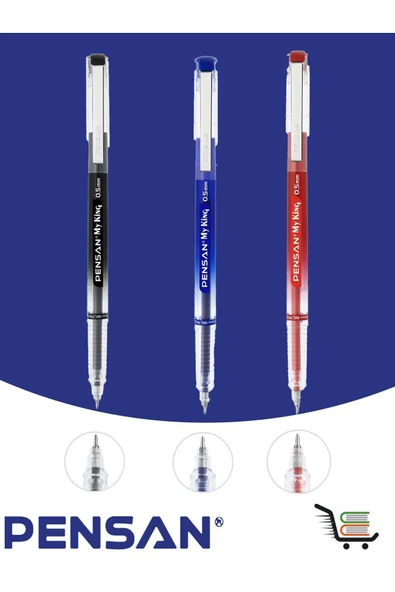 Pensan My King Jel Kalem Siyah-mavi-kırmız ürün görseli