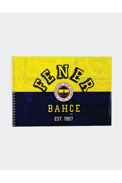 Fenerbahçe 17x24 15 Yaprak Karton Kapak Spiralli Resim Defteri