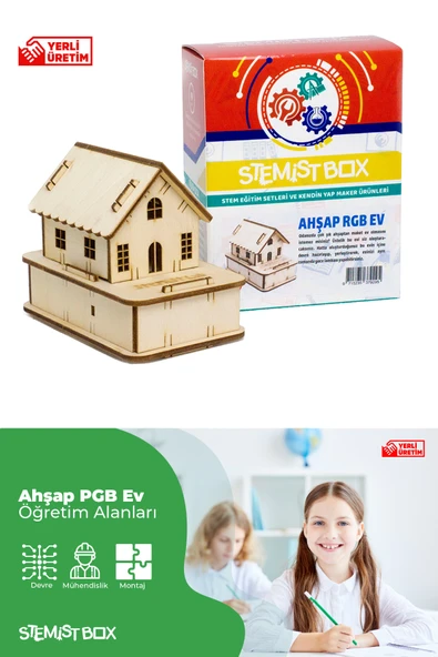 Stemist Box Ahşap Rgb Ev Demonte Uzaktan Eğitime Uygun Stem Eğitici Set